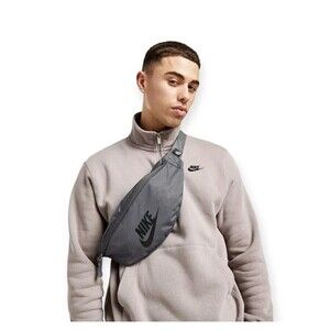 Nike Heritage Crossbody Waist Bag Fanny Pack Belt Festival Pouch Grey